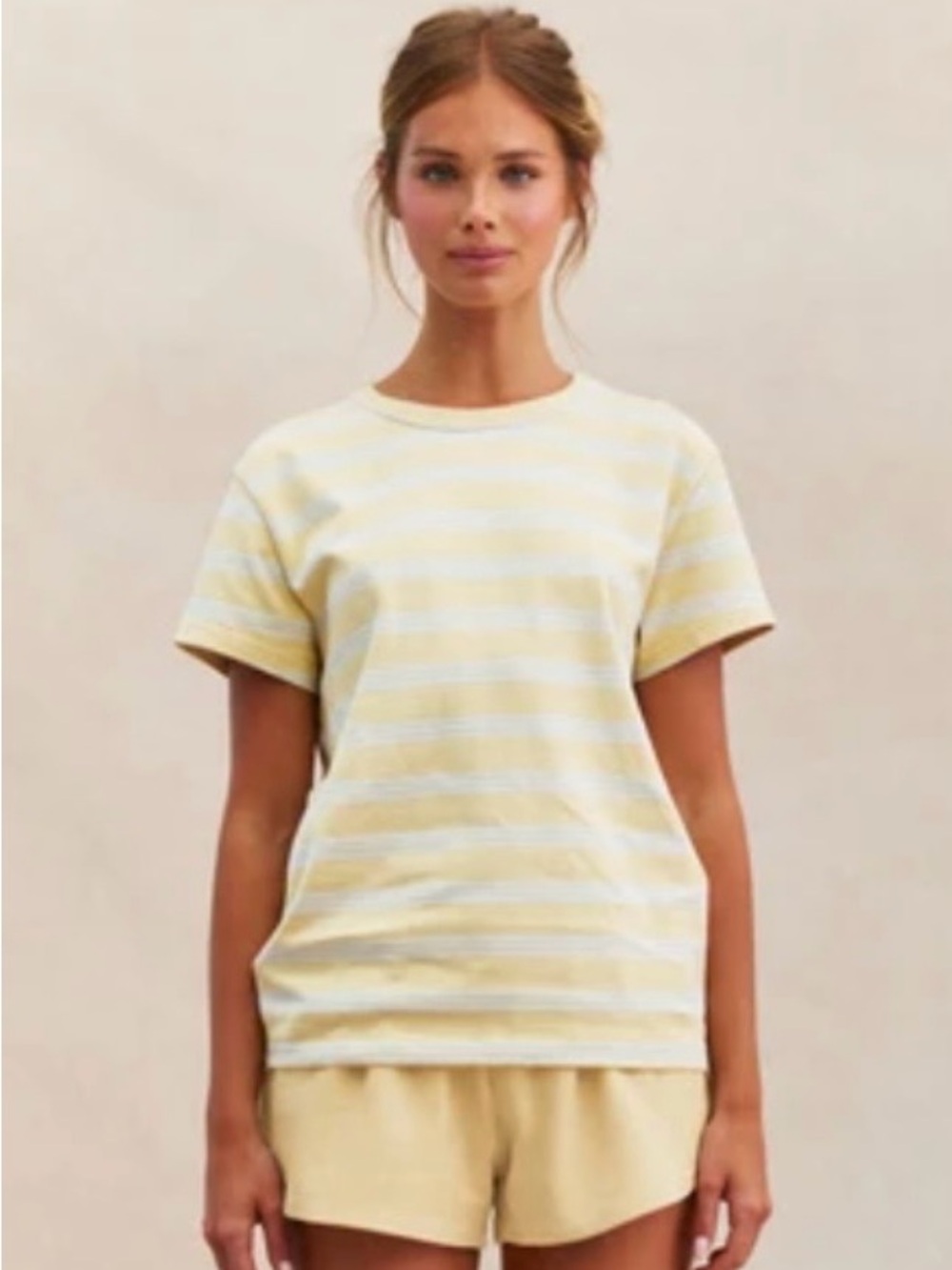 PARKE Tee-Wish Stripe in Frosting and Yellow - Women